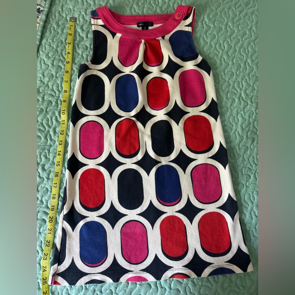 GAP Kids Dress in Red, Blue, and Pink Pattern